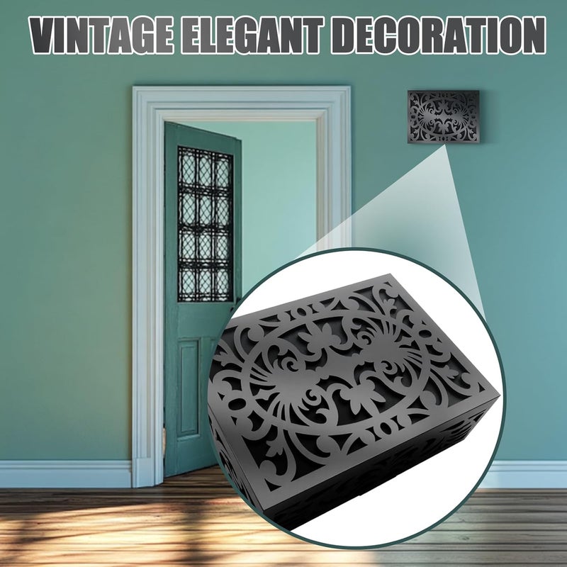 GRAUES Store Modern black Wooden Doorbell Chime Cover Box – Noise-Reducing, – Decorative Black Wall-Mounted Cover for Chimes | wooden doorbell cover box only (large seize (9.84” x 7.87” x 3.15”)) - Image 5
